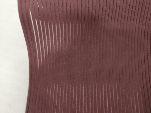 平和屋着物＊夏物　色無地　縦絽　暗紅色　正絹　逸品　AABI9770cs