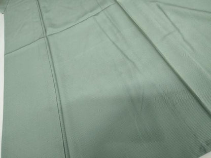 平和屋着物＊夏物　色無地　絽　千草色　正絹　逸品　AABI9771cs