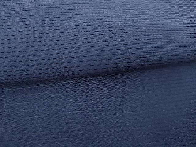 平和屋着物＊夏物　色無地　絽　紺藍色　正絹　逸品　AABI9772cs