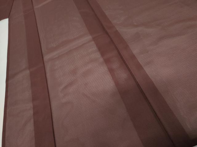 平和屋着物＊夏物　色無地　絽　紫鳶色　洗える着物　AABI9784cs
