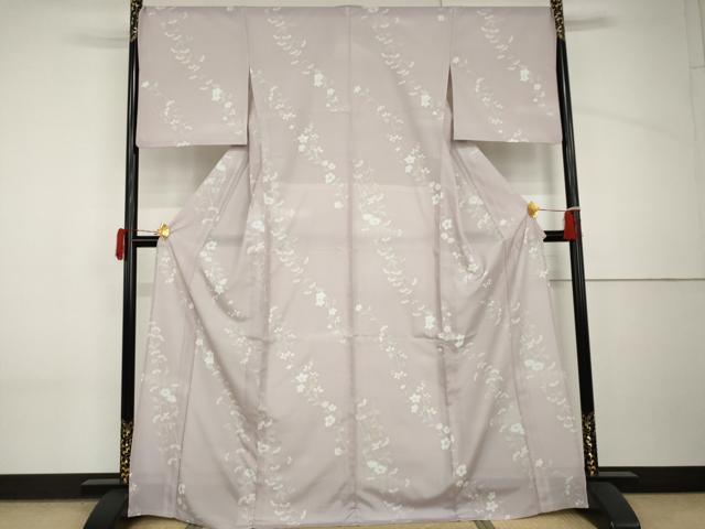 平和屋着物＊夏物　小紋　絽　枝花文　さんび謹製　高島屋扱い　洗える着物　AABI9785cs