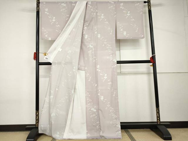 平和屋着物＊夏物　小紋　絽　枝花文　さんび謹製　高島屋扱い　洗える着物　AABI9785cs
