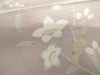 平和屋着物＊夏物　小紋　絽　枝花文　さんび謹製　高島屋扱い　洗える着物　AABI9785cs