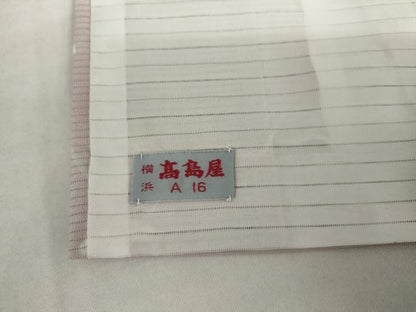 平和屋着物＊夏物　小紋　絽　枝花文　さんび謹製　高島屋扱い　洗える着物　AABI9785cs