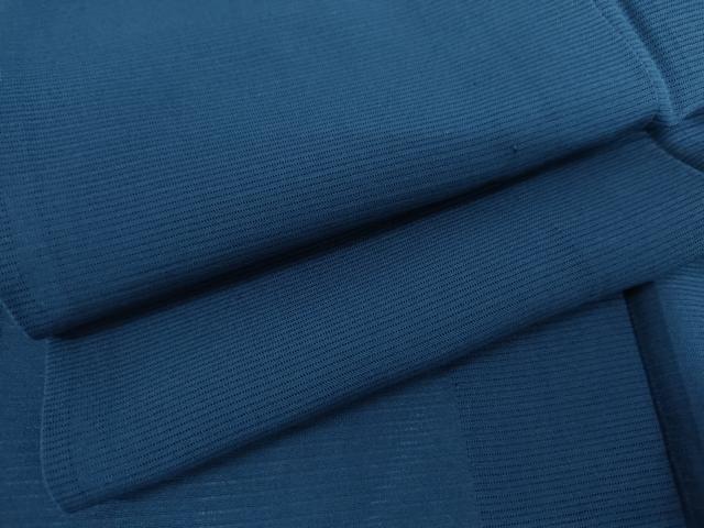 平和屋着物＊夏物　色無地　絽　青藍色　正絹　逸品　AABI9789cs