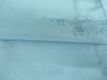 平和屋着物＊夏物　色無地　縦絽　流水花紋紗　空色　正絹　逸品　未使用　AABI9792cs