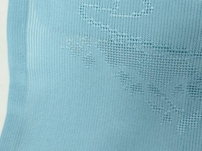 平和屋着物＊夏物　色無地　縦絽　流水花紋紗　空色　正絹　逸品　未使用　AABI9792cs