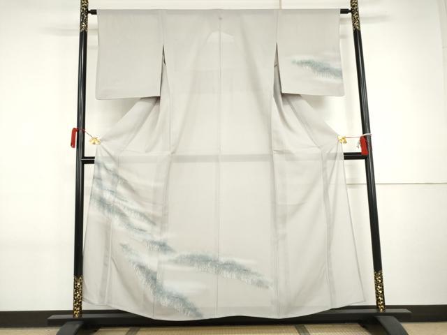 平和屋着物＊夏物　訪問着　絽　手描き　草木文　暈し染め　正絹　逸品　AABI9798cs