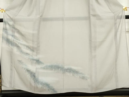 平和屋着物＊夏物　訪問着　絽　手描き　草木文　暈し染め　正絹　逸品　AABI9798cs