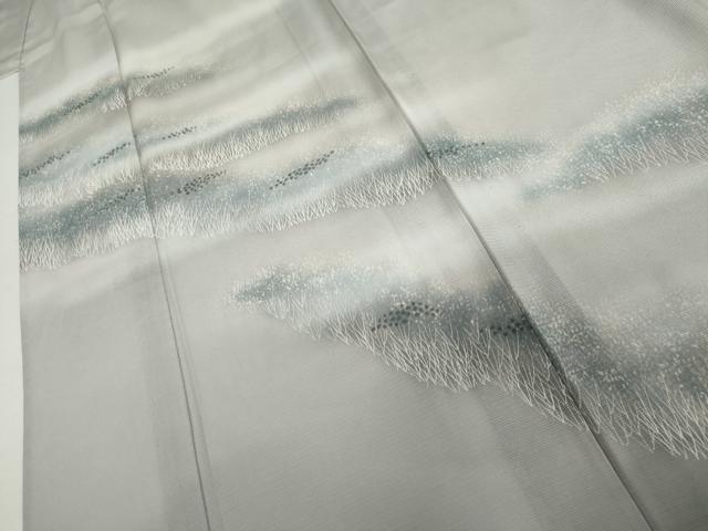 平和屋着物＊夏物　訪問着　絽　手描き　草木文　暈し染め　正絹　逸品　AABI9798cs
