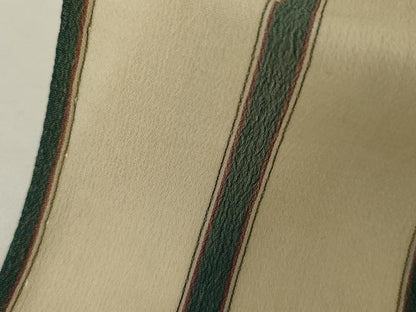 平和屋着物＊夏物　お召　花絵皿文　正絹　逸品　AABI9807cs