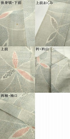 平和屋着物＊夏物　紗紬　舞花文　正絹　逸品　AABI9821cs