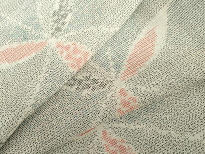 平和屋着物＊夏物　紗紬　舞花文　正絹　逸品　AABI9821cs
