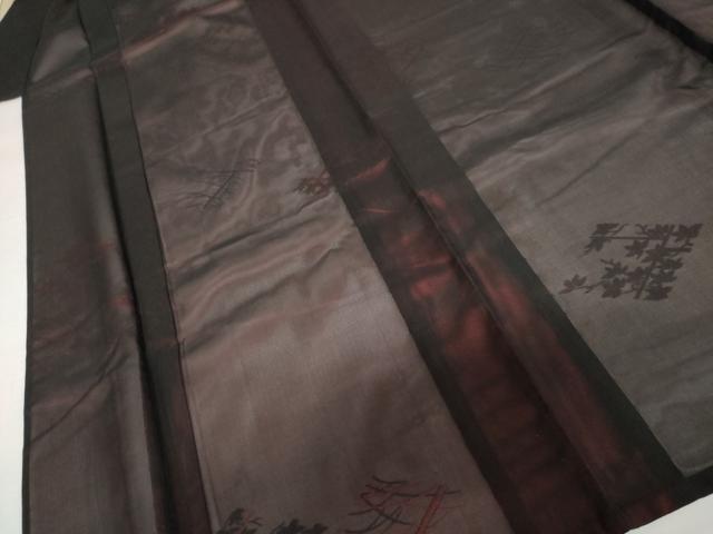 平和屋着物＊夏物　小紋　紗　花菱文　黒地　正絹　逸品　未使用　AABI9826cs