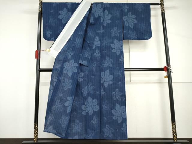 平和屋着物＊夏物　小紋　舞葉文　AABI9827cs
