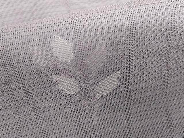 平和屋着物＊夏物　色無地　変わり絽　枝葉紋紗　藤紫色　正絹　逸品　AABI9834cs