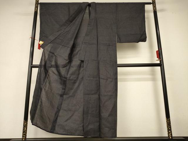 平和屋着物＊夏物　男性　石川県指定無形文化財　能登上布　本麻手織上布　絣柄　麻　逸品　AABI9841jd