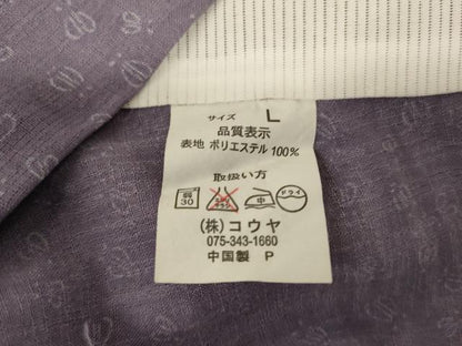 平和屋着物＊夏物　小紋　紗　地紙草花文　洗える着物　AABI9849jd