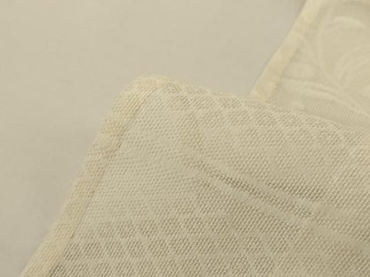 平和屋着物＊夏物　長襦袢　流水草花紋紗　鳥の子色　正絹　逸品　AABI9850jd