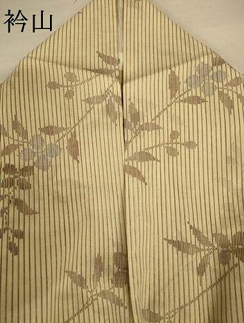 平和屋着物＊夏物　小紋　紗　草花間道　洗える着物　AABI9852jd