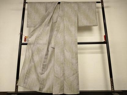 平和屋着物＊夏物　小紋　絽　霞文　洗える着物　AABI9858jd