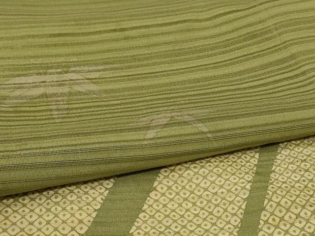 平和屋着物＊夏物　訪問着　変わり絽　笹竹文　銀彩　正絹　逸品　AABI9860jd
