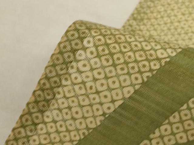 平和屋着物＊夏物　訪問着　変わり絽　笹竹文　銀彩　正絹　逸品　AABI9860jd