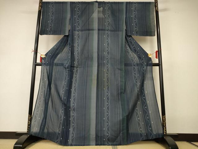 平和屋着物＊夏物　本場琉球絣　夏琉球　正絹　逸品　AABI9865jd