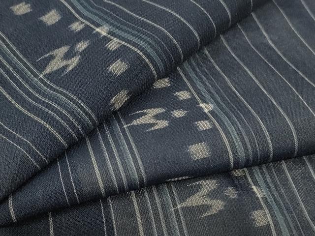 平和屋着物＊夏物　本場琉球絣　夏琉球　正絹　逸品　AABI9865jd
