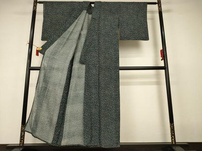 平和屋着物＊夏物 小紋 絽 抽象文様 正絹 逸品 AABI9867jd