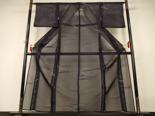 平和屋着物＊夏物 小紋 紗 風景文 正絹 逸品 AABI9868jd