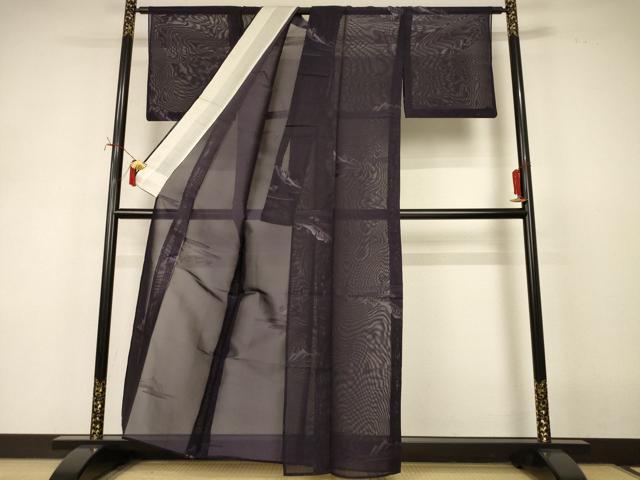 平和屋着物＊夏物 小紋 紗 風景文 正絹 逸品 AABI9868jd
