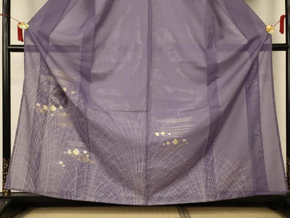 平和屋着物＊夏物 訪問着 絽 扇子箔散らし文 金銀彩 洗える着物 AABI9869jd