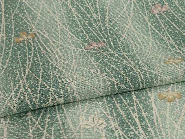平和屋着物＊夏物 小紋 絽 草花間道 洗える着物 AABI9870jd