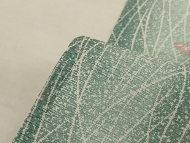 平和屋着物＊夏物 小紋 絽 草花間道 洗える着物 AABI9870jd