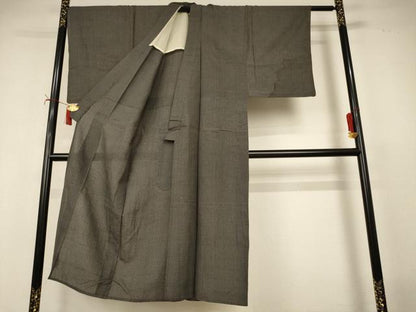 平和屋着物＊夏物 男性 小紋 紗 格子 AABI9873jd