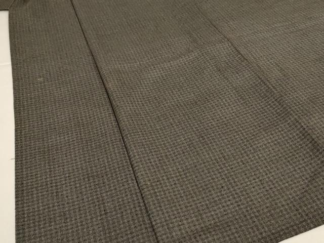 平和屋着物＊夏物 男性 小紋 紗 格子 AABI9873jd