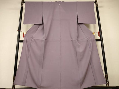 平和屋着物＊夏物 色無地 絽 鳩羽鼠色 正絹 逸品 AABI9874jd