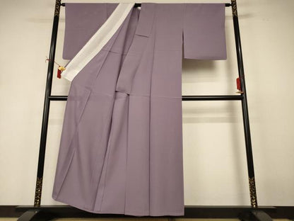 平和屋着物＊夏物 色無地 絽 鳩羽鼠色 正絹 逸品 AABI9874jd
