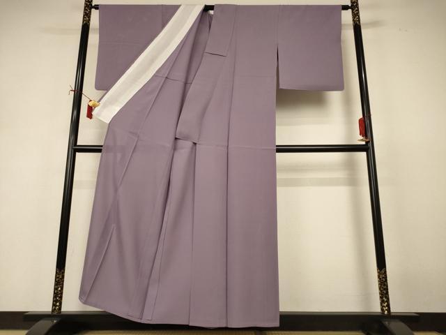 平和屋着物＊夏物 色無地 絽 鳩羽鼠色 正絹 逸品 AABI9874jd
