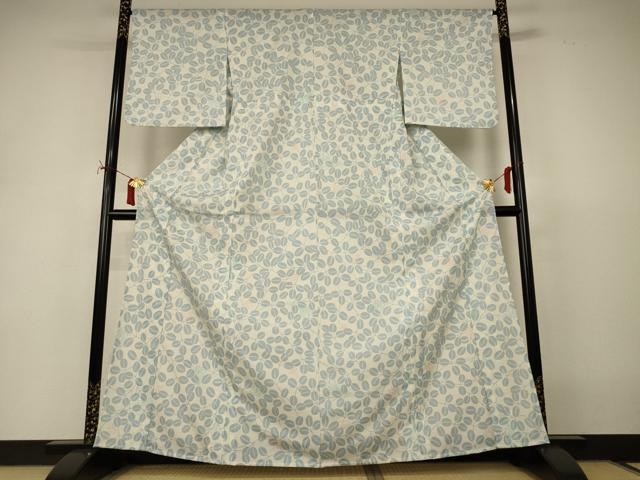 平和屋着物＊夏物 小紋 絽 萩文 洗える着物 AABI9879jd