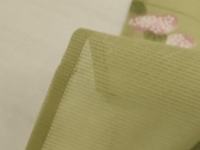 平和屋着物＊夏物 小紋 絽 草花文 洗える着物 AABI9880jd