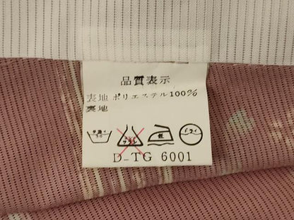 平和屋着物＊夏物 小紋 絽 麻の葉舞桜文 洗える着物 AABI9883jd