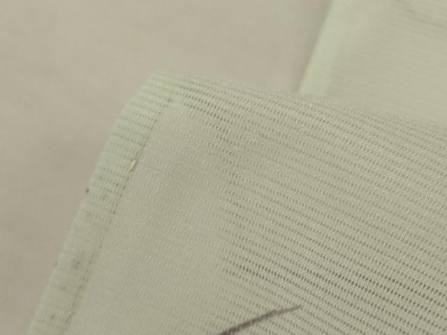 平和屋着物＊夏物 小紋 絽 草花文 銀彩 洗える着物 AABI9887jd