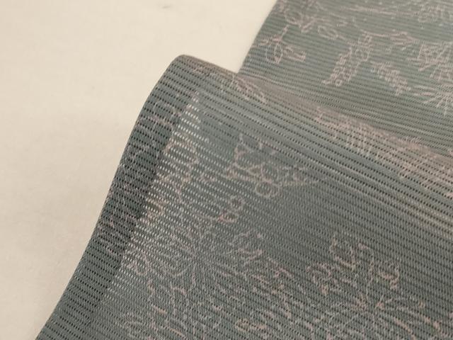 平和屋着物＊夏物 小紋 絽 流水草花文 洗える着物 AABI9888jd