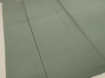 平和屋着物＊夏物　色無地　絽　青白橡色　正絹　逸品　AABI9893jd