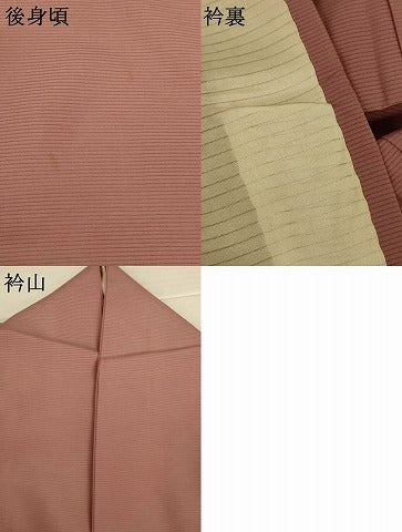 平和屋着物＊夏物　色無地　絽　銀煤竹色　正絹　逸品　AABI9894jd