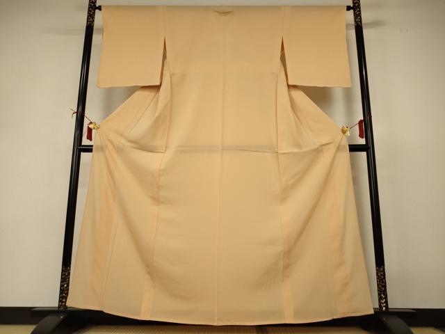 平和屋着物＊夏物　色無地　絽　杏色　やまと誂製　正絹　逸品　AABI9897jd