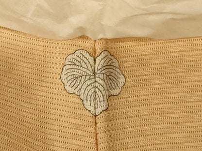 平和屋着物＊夏物　色無地　絽　杏色　やまと誂製　正絹　逸品　AABI9897jd