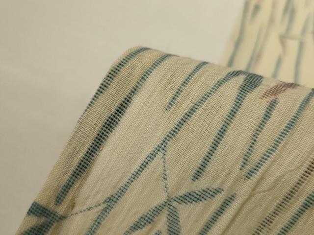 平和屋着物＊夏物　小紋　紗　笹竹文　AABI9901jd